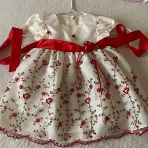 La Princess dress for a 12 months old baby girl.